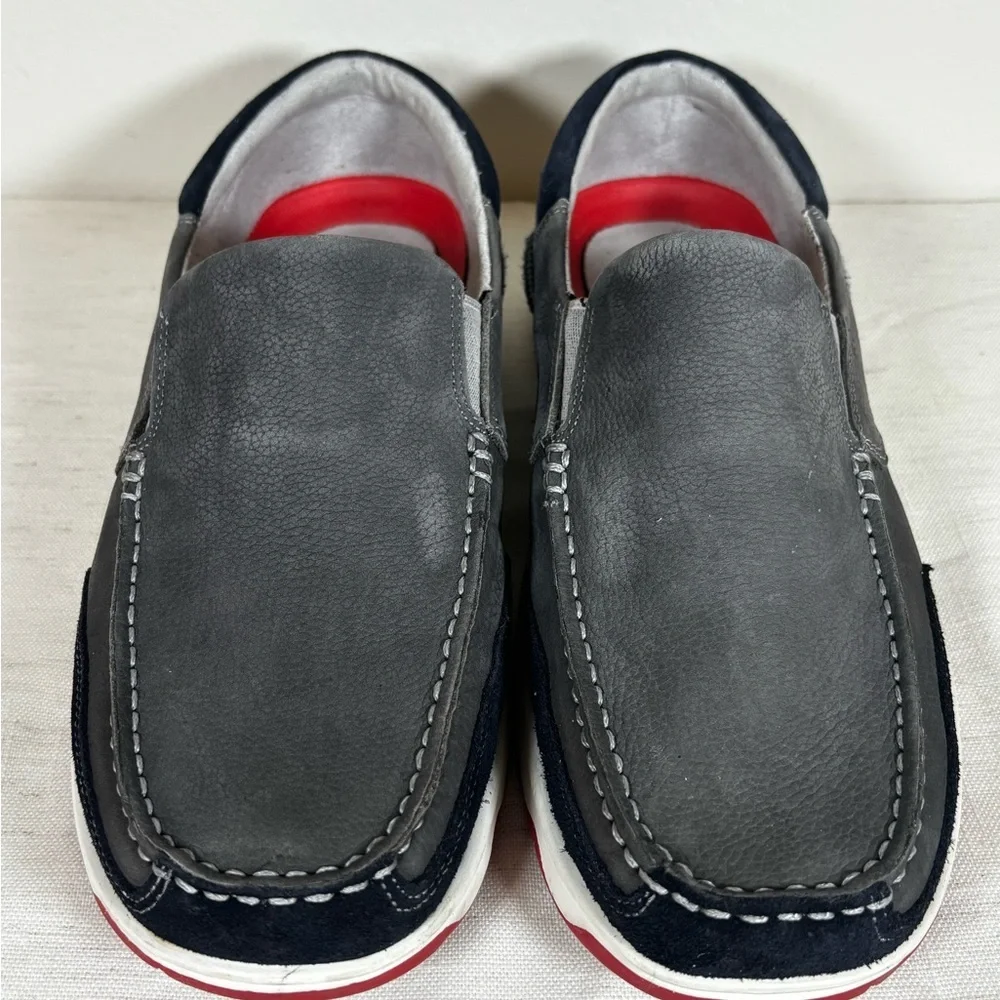 Rockport Men’s Loafers Slip-On Shoes V80916 Gray Leather Comfort Sz 10